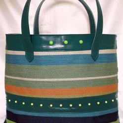 Cool tones wool & leather shopper